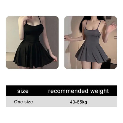 Sexy Women Pleated Micro MINI Dress Bandage Smooth Uniform Slip Mini Dress Night Club Outfits Allure Ruffled Dress Backless