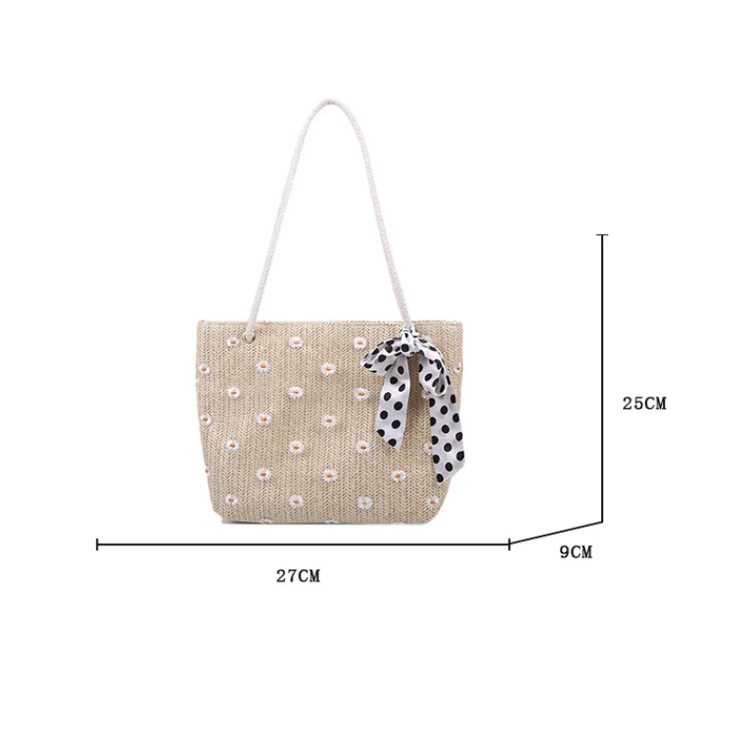 Summer Women Straw Woven Shoulder Bag Straw Bag Flower Embroidery Lace Beach Handbags Casual Ladies Large Capacity Totes Pouch