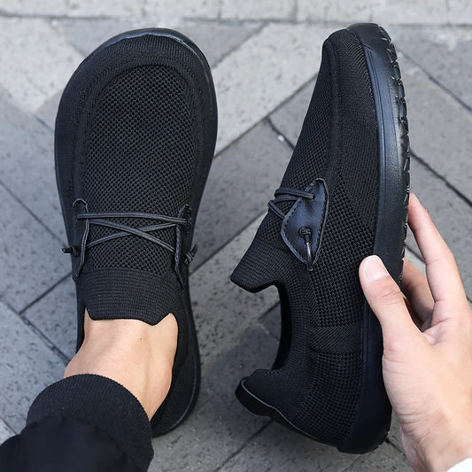 Men's Wide Toe Walking Sneakers Comfortable Lightweight Casual Running Sneakers 2025 Summer Non-Slip Minimalist Walking Shoes