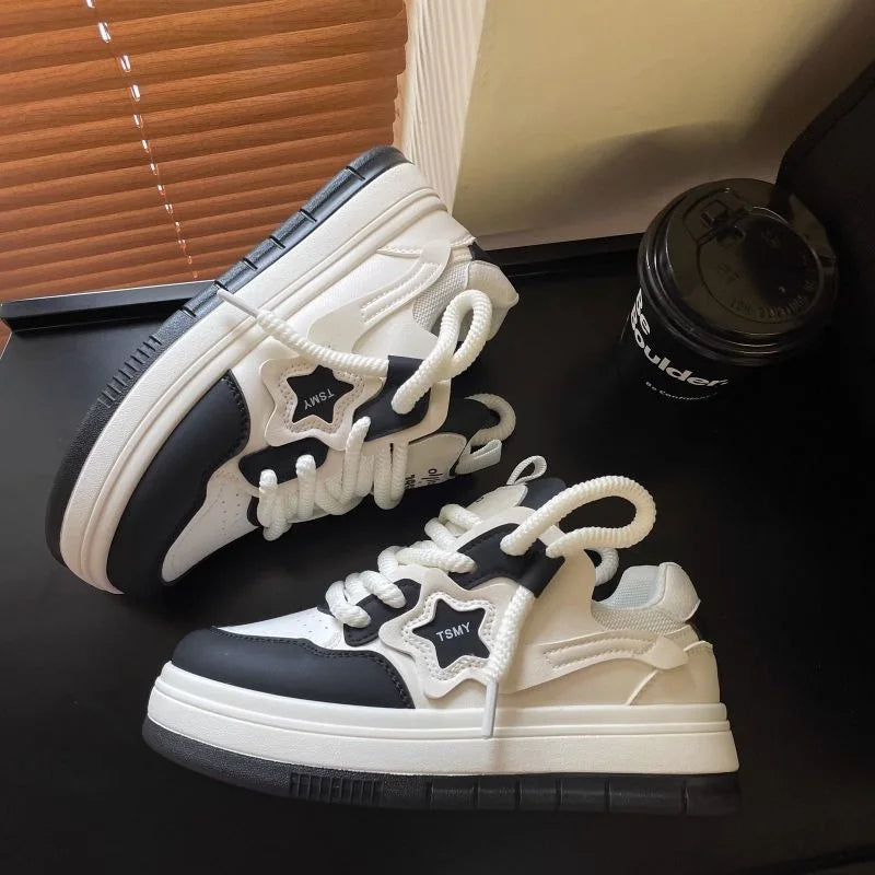 Women's Shoes Platform Sneakers New Star Designer Casual Shoes Flat Outdoor High Quality Running Shoes Trend Lace Up Tennis Shoe