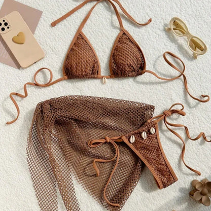 Sexy Bikinis Female Swimsuits Women's Three-Piece Swimwear Beach Swim Wear Bathing Suits Brazilian Bikini Set Pool Bather