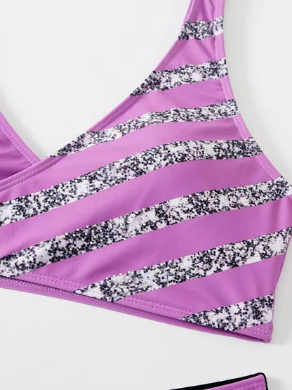 New Women Sexy Stripe Bikini Female Summer Swimsuit Two Piece Bikini Set Beachwear Swim Suit Swimwear Brazil Bathing Suit