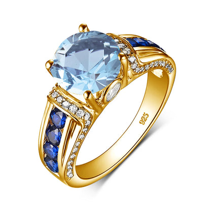 Szjinao Green Emerald Ring Gold For Woman Round Cut 8*8mm 2ct Stone Wedding Luxury Designer Jewelry High Quality Valentines Gift
