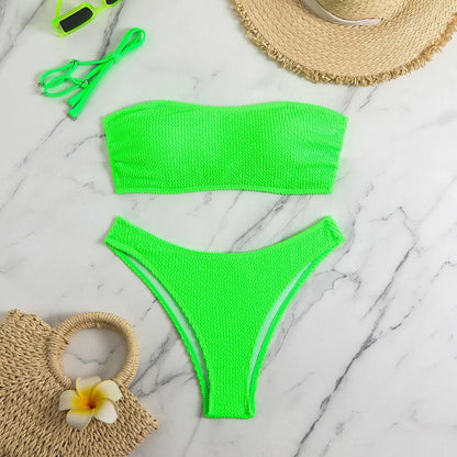 Sexy Women's Swimsuit 2025 Summer Bikini Two-piece Swimwear for Woman Beachwear Halter Bikinis Sets Swimming Beach Bathing Suits