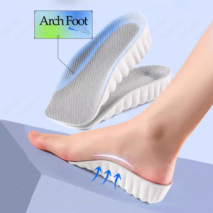 EVA Memory Foam Insoles Height Increase for Man Woman Shoes Heel Lift Inserts for Sneakers Comfort Sole With Arch Support Insole