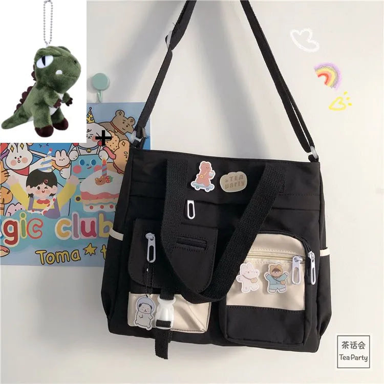 Nylon Waterproof Canvas Women Handbags Shoulder Bag Japanese Ladies Messenger Bag Student School Crossbody Bags for Girl Satchel