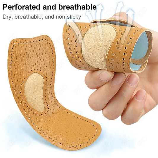 Leather Self-adhesive arch support  Insoles for Women High-heels Sandals Anti Slip Breathable Sweat-absorbent Shoe Pad Stickers
