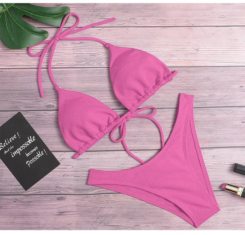 Monochrome Women's Sexy Bikini Women's Swimwear Beach Bikini Beach Suit Bathrobe Swimwear