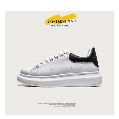 Spring New McQueen White Sneakers for Men and Women Couples Shoes2025Summer Breathable Season Comfortable Sneaker