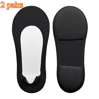 1/2/4 Pairs Women Boat Sock Plantar Fasciitis Shoes Insoles Socks Feet Shock Absorbing Shoe Sole Invisible Non slip Shoe pads