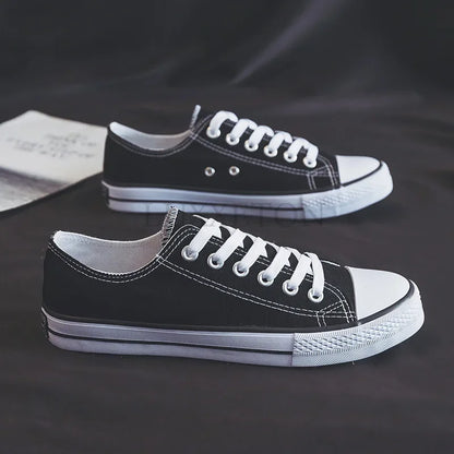 Unisex Canvas Shoes for Men Casual Wear-resistant Breathable Trendy Men's Sneakers Men Lace-up White Flats Zapatillas De Deporte