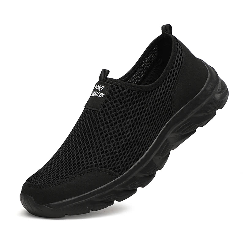 Breathable Summer Sneakers Men Casual Sport Shoes Light Weight Mesh Footwear For Running Slip On Walking Shoes