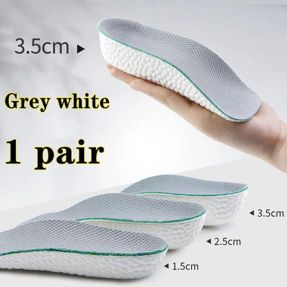 1.5/2.5/3.5 Cm Arch Support Height Increase Insoles Light Weight Soft Elastic Lift Soft Elastic Lifting For Men Women Shoes Pads