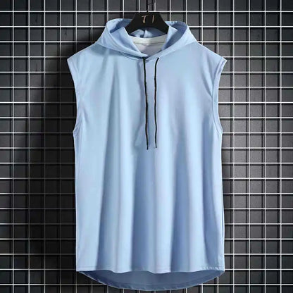 Brand New Solid Color  Men's Tank Tops Vest Sleeveless Tees For Male Hooded Man Vests Tops Hip Hop Men Tank Top T shirt