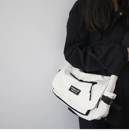 Japanese Harajuku Crossbody Bags Women 2024 Preppy Style Patchwork Color Shoulder Bag Collage Student Messenger Bag Handbags