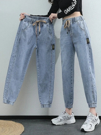 2025 Harem Pants Vintage High Waist Woman Jeans Ankle Length Mom Jeans Denim Pants for women clothes high waisted jeans
