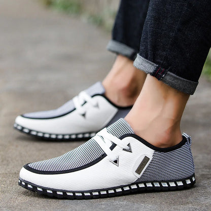 Men Casual Leather Shoes Fashion Comfortable Business Male Shoe Summer Spring Light Plus Size Footwear New Man Sneakers