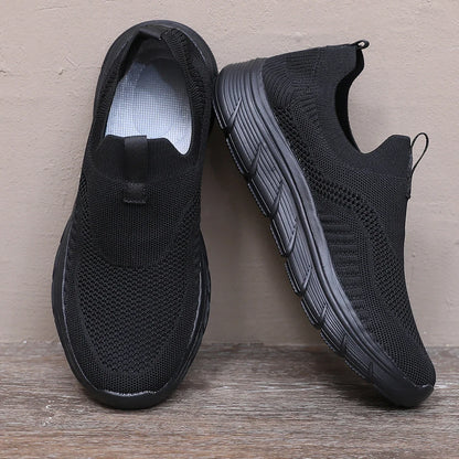 Mens Walking Shoes Lightweight Breathe Casual Mesh Running Shoes Slip On Fashion Tennis Sneakers Comfort Gym Workout Trainers