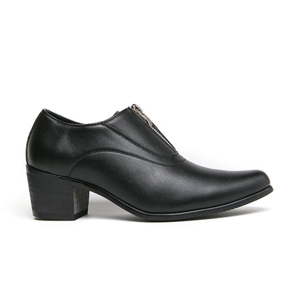Mens High Heels Dress Shoes Formal Elegant Men's Oxfords High Heels Shoes Casual Business Office Party Loafers Wedding