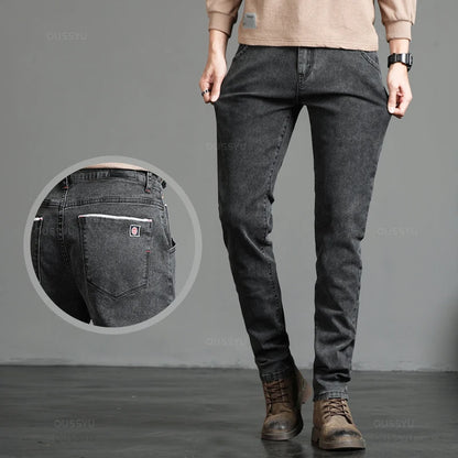 2025 New Men's Stretch Skinny Jeans Fashion Casual Cotton Denim Slim Fit Pants Male Korean Trousers Streetwear Brand Clothing
