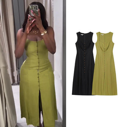 Women's 2025 New Dresses Summer Fashion Slim Elegant Long Holiday Dress Women's Street Chic Comfortable Youth Dress