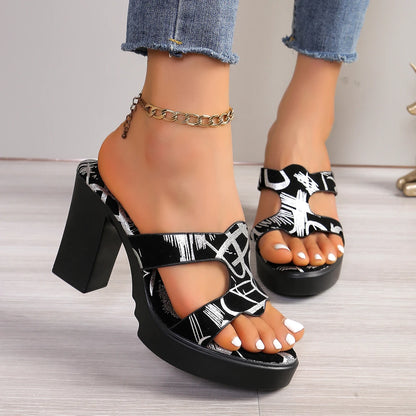 Women High Heels Sandals New Platform Fashion Simple Casual Sexy Wedge Women Slippers Women Sandals Zapatos Mujer 2024 Tendencia
