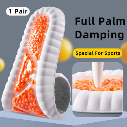 New Sport Latex Insole Cushion Comfortable Plantar Fasciitis Insoles for Feet Man Women Orthopedic Shoe Sole Running Accessories