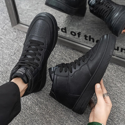 White Shoes Autumn New High-Top Casual Sports Male Student Board Shoes2025 Summer Breathable Season Comfortable Sneaker Breathab
