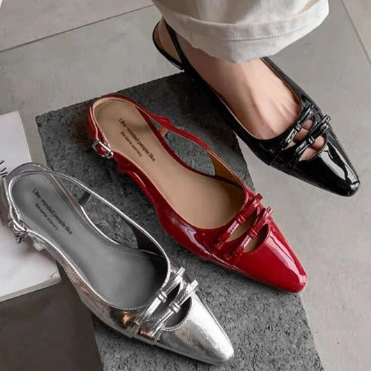Designer Summer Cover Toe Women Sandals Fashion Butterfly-knot Dress Shoes Women's Low Heel Stripper Party Sandalias