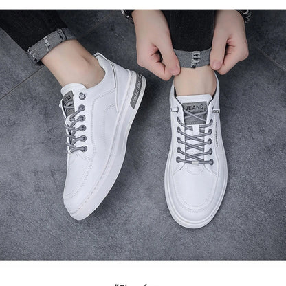 2025 Spring and Autumn Fashion Mens Casual Sneakers New Fashion Lace-up White Shoes Student Comfort Sports Vulcanized Shoes