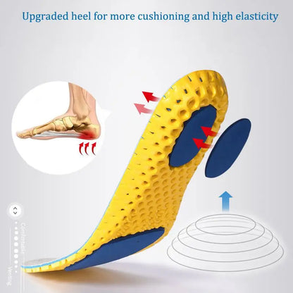 1Pair of Sports Memory Foam Insole Breathable Deodorant Running Pad Support Plug-in Foot Care Insole Men Women Orthopedic Insole
