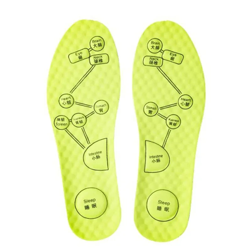 Wormwood Insoles Foot Acupressure Insole Men Women Soft Breathable Sports Pads Soft Sweat-absorbing Deodorant Running Insoles