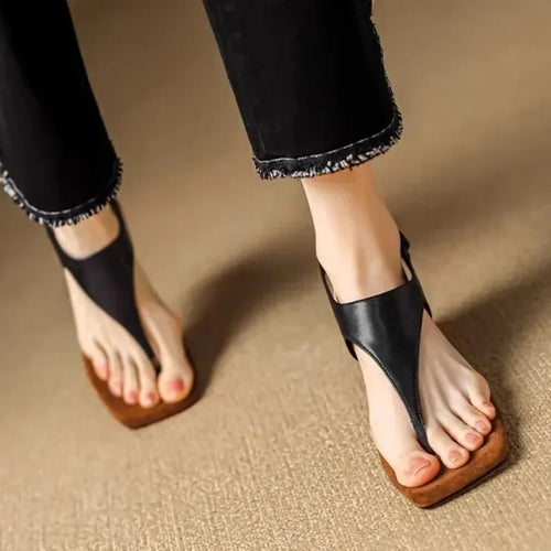 Women's New Sweet Casual Women's Shoes 2025 Summer Wedge High Heels Open Toe Beach Banquet Party Luxury  Women's Flip Flops