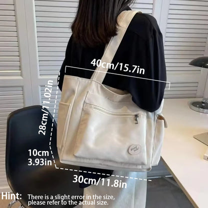 Women's Fashion Shoulder Bag Class Large Capacity Student Tote Bag New Canvas Commuter Handbag Carrying Bags cabas eco bag
