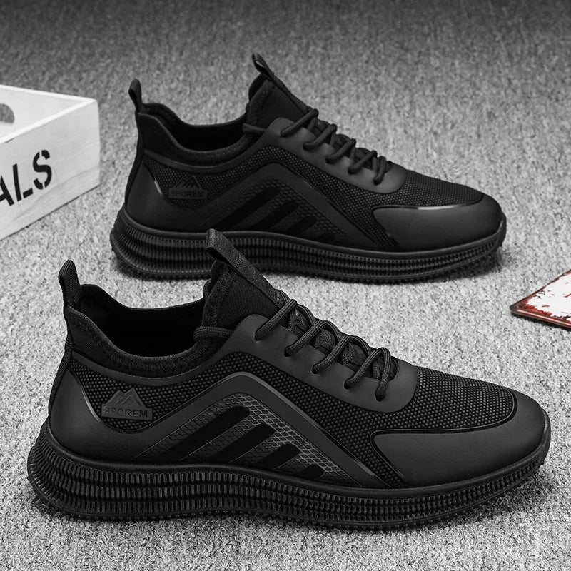 Men's Thin Flat Stain Resistant Lightweight Soft Sole Casual Comfortable Shoes Fashionable Streamlined Non-Slip Sneakers