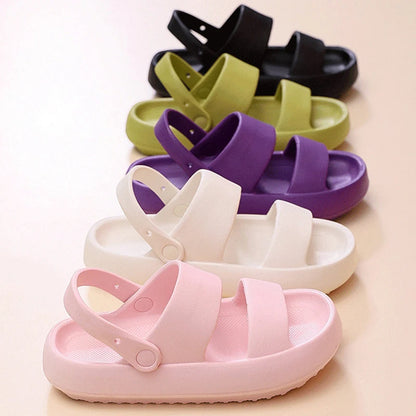 Kidmi Summer Women Sandals Couple Home Slippers Non-slip Breathability Thick Sole Home Womens Shoes Outdoor Soft Sole Sandals
