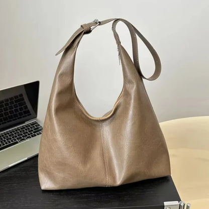 Fashion Leather Tote Bag for Women 2025 Trend Female Simple Large High Capacity Shoulder Bag Women Handbags Messenger Bags