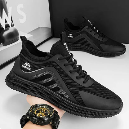 Men's Thin Flat Stain Resistant Lightweight Soft Sole Casual Comfortable Shoes Fashionable Streamlined Non-Slip Sneakers