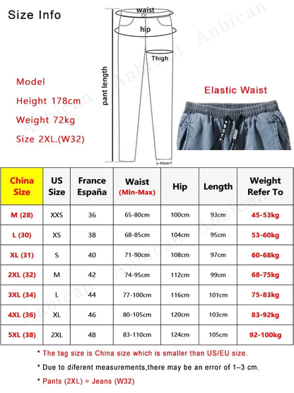 Spring Summer Black Blue Cargo Jeans Men Streetwear Denim Jogger Pants Men Baggy Harem Jean Trousers Plus Size M-8XL