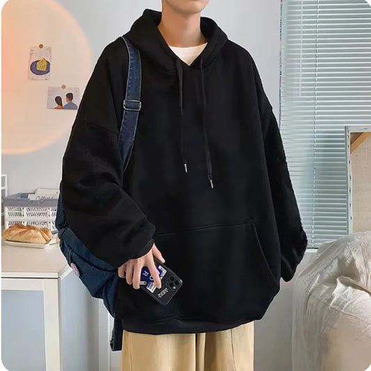 Fashion Men's Hoodie Casual Hoodies Pullovers Sweatshirts Men's Top Solid Color Hoodies Sweatshirt Male