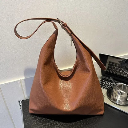 Fashion Leather Tote Bag for Women 2025 Trend Female Simple Large High Capacity Shoulder Bag Women Handbags Messenger Bags