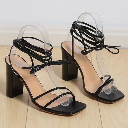 New Summer Fashionable Sexy Cross Belt Stiletto Sandals Elegant Banquet Party High Heels