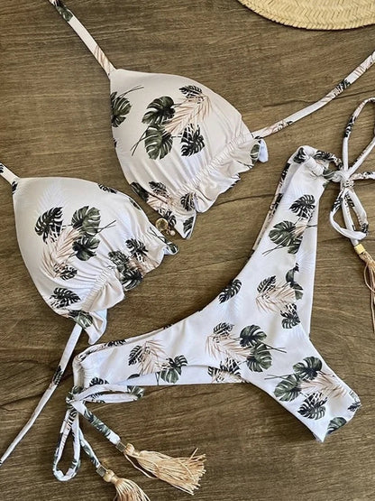 2021 Sexy Bikini Set 2 piece Hot Stamp Sport Swimwear Women Beachwear Push-Up Padded Swimsuit Bodysuit Exquisite Bather