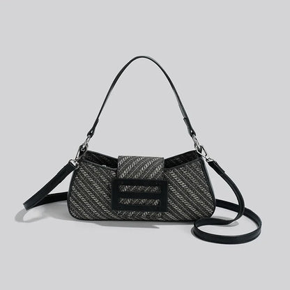 High Quality Women's Underarm Shoulder Bags Summer Fashion Pu Patchwork Party Handbags Elegant Chic Commute Crossbody Bag