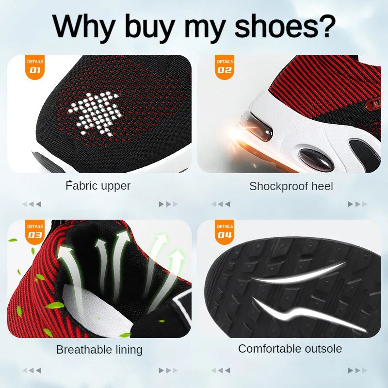 Professional Running Shoes For Men Lightweight Men's Designer Mesh Sneakers Lace-Up Male Outdoor Sports Tennis Shoe