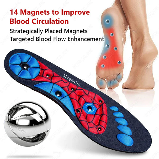 1 Pair Magnetic Therapy Foot Acupressure Insoles Men Women Magnet Massage Sports Cushion Inserts Comfort Soles Relaxation Insole