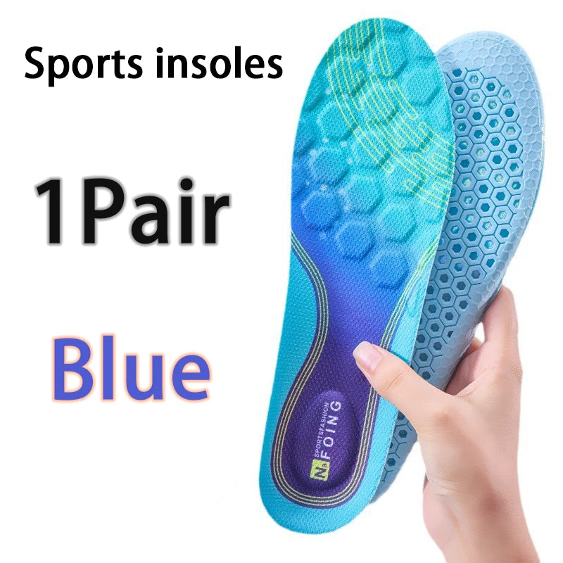 Summer breathable insoles Men's outdoor sports insoles Elastic shock-absorbing soles Soft anti-odor sports shoes insole 1Pair