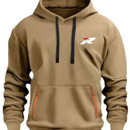 Fashion Unisex Hoodie with Logo Print, Oversized Drawstring Hooded Pullover S-XXXL, Kangaroo Pocket Casual Sweatshirt
