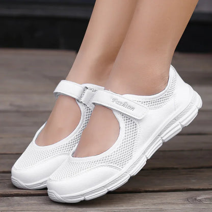 Breathable Vulcanized Shoes White Fashion Breathable Mesh Casual Walking Shoe