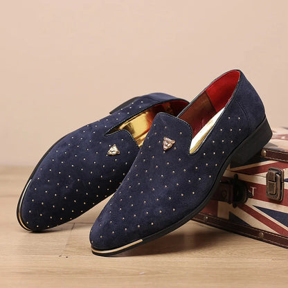 Men Loafers Leather Dress Shoes for Man Slip on Loafers Elegant Shoes Fashion Men's Flats Club Party Shoes Male Zapatos Hombre
